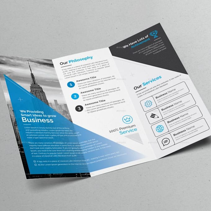 Gig Preview - Design professional flyer, trifold brochure and marketing materials