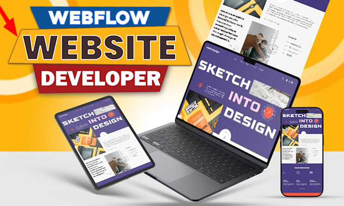 Gig Preview - Design or develop webflow website, figma to webflow, webflow expert