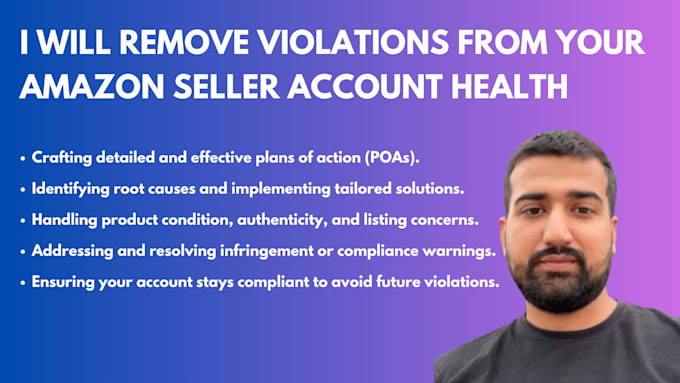 Gig Preview - Remove violations from your amazon seller account health