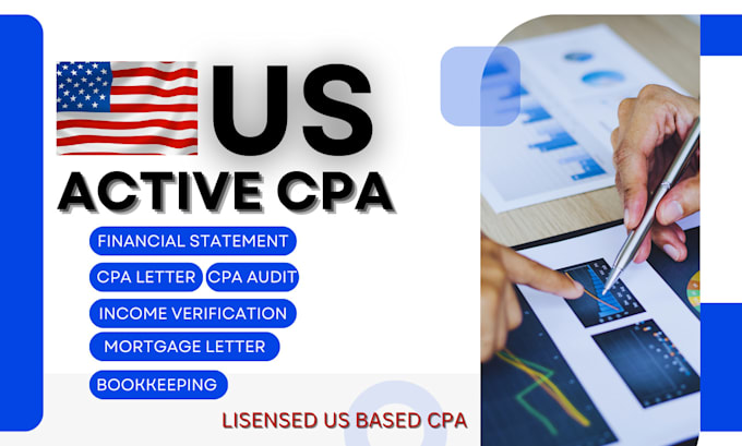 Gig Preview - Do US CPA letter for mortgage CPA income verification letter, CPA comfort letter