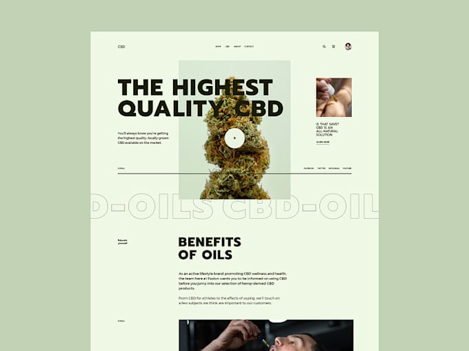 Gig Preview - Build automated cbd marijuana website for passive income