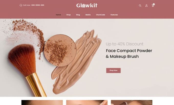 Gig Preview - Do skincare website cosmetics website skincare shopify store