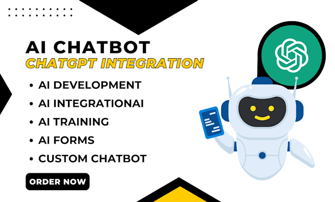 Gig Preview - Integrate custome ai chatbot and integrate to your website with chatgpt