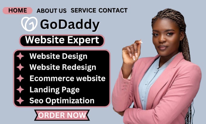 Gig Preview - Godaddy redesign,godaddy website design,godaddy ecommerce