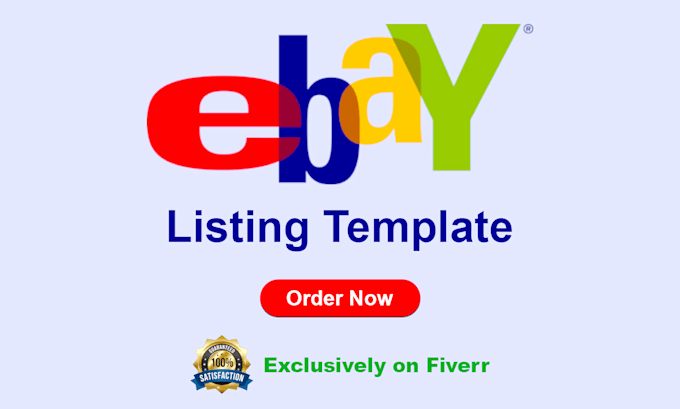 Gig Preview - Create custom ebay listing template