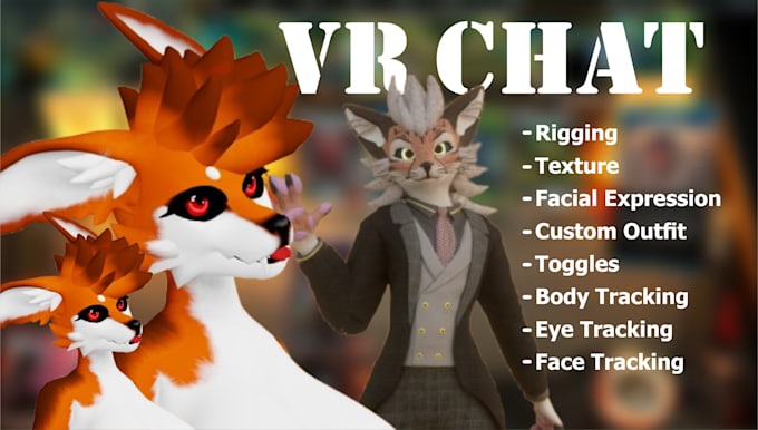 Gig Preview - Create high quality vr chat furry, vrc anime nsfw avatar in unity software