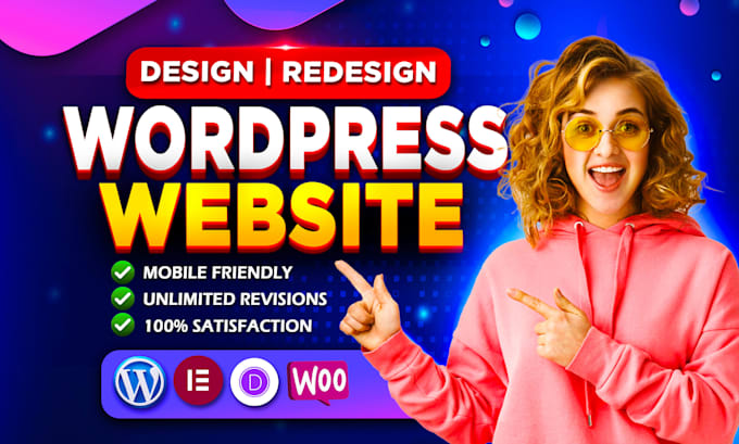 Gig Preview - Build wordpress website, redesign wordpress or business website development