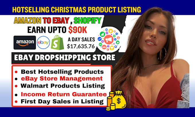 Gig Preview - Do ebay dropshipping store, list product on shopify store, etsy digital product