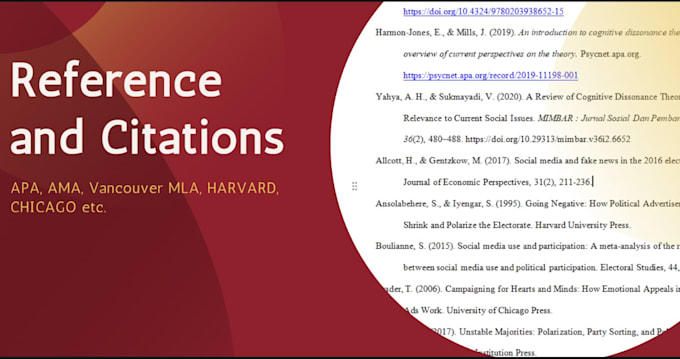 Gig Preview - Do referencing and citation mla, apa chicago or harvard