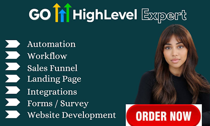 Gig Preview - Do an effective gohighlevel setup sales funnel automation workflow landing page