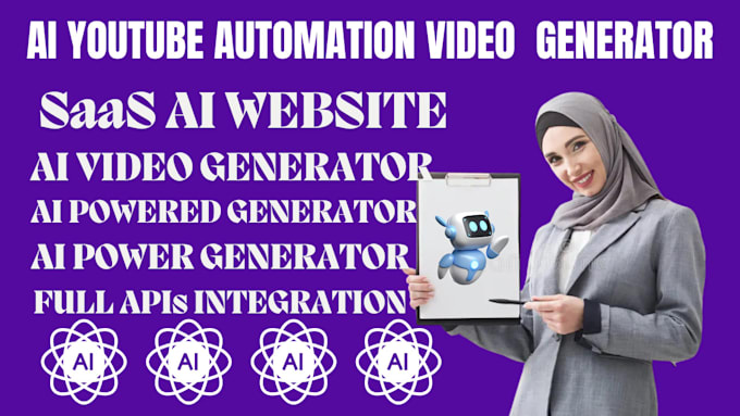 Gig Preview - Develop saas ai website ai youtube automation cash cow video editing website