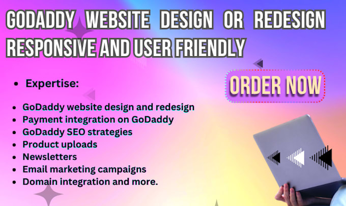 Gig Preview - Design outstanding godaddy website and redesign