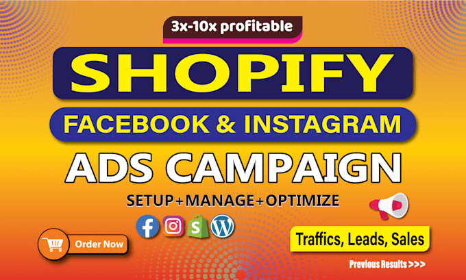 Gig Preview - Be your high converting shopify facebook ads and instagram ads manager