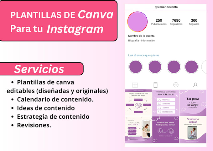 Gig Preview - Diseñare plantillas de canva personalizadas