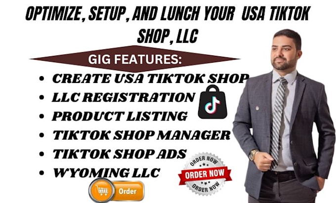 Gig Preview - Manage,fix, setup tiktok shop, tiktok shop ads, tiktok marketing on tiktok shop