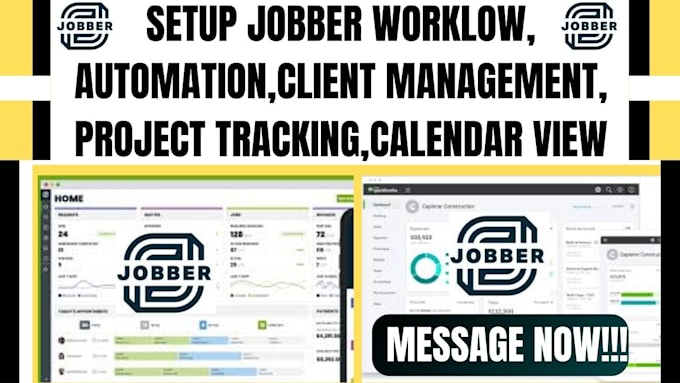 Gig Preview - Setup jobber workflow jobber automations, client management,project tracking