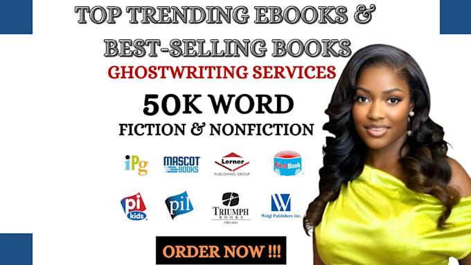 Gig Preview - Be your non fiction and fiction ebook ghostwriter amazon kindle ebook writing