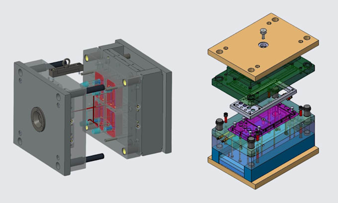 Gig Preview - Design 3d mold injection mold dfm fibreglass mold, silicon mold slip cast mold