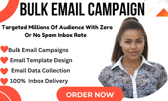 Gig Preview - Do bulk email blast send mass email bulk email campaign cold email to clean list