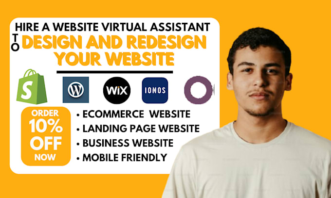 Gig Preview - Design and redesign ionos, wix, shopify, wordpress website