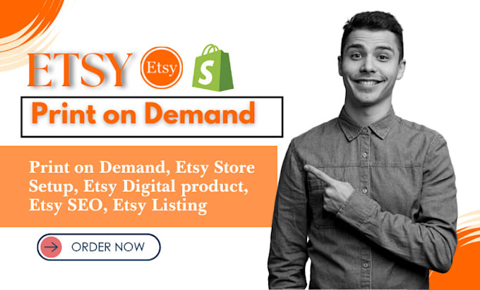 Gig Preview - Do etsy digtal product design, etsy digital product, etsy shop setup, etsy SEO