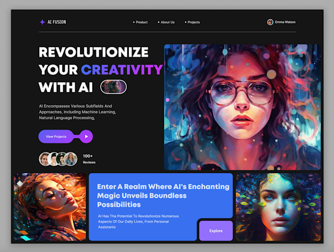 Gig Preview - Build ai art generator website, ai images generator app, web using midjourney ai