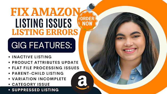 Gig Preview - Fix amazon listing issues, amazon listing errors, variation listing, flat file