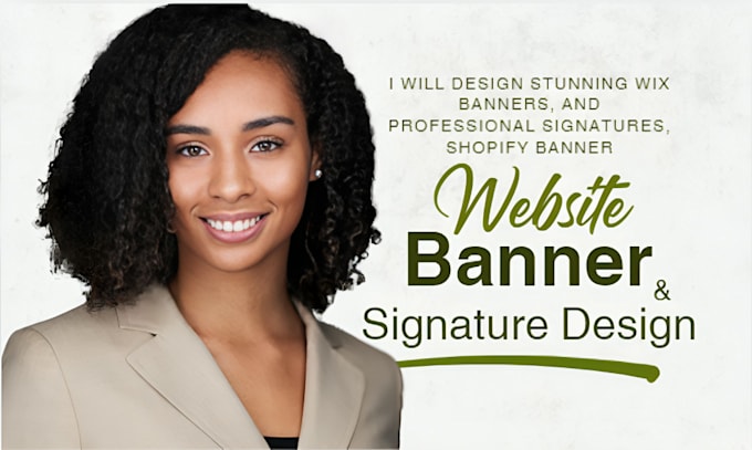 Bestseller - design stunning wix banners and professional signatures, shopify banner