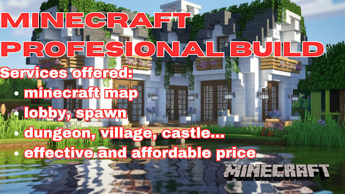 Bestseller - build a fantastic minecraft  spawn, castle, map lobby, dungeon city for you