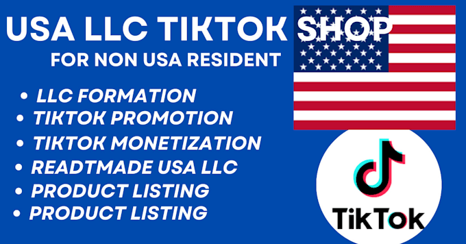 Gig Preview - Be your tiktok shop business representatives for non US resident