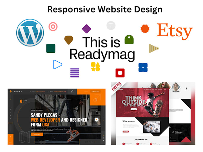 Gig Preview - Design build websites in wix wordpress readymag web and stores with esty shopify