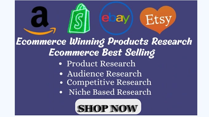 Gig Preview - Do etsy, ebay, amazon product listing, research and dropshipping