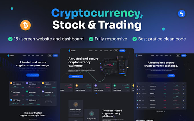 Gig Preview - Crypto trading app, stock trading app, forex trading app, trading website btc