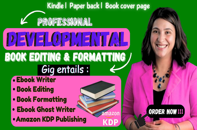 Gig Preview - 30k children book writer ebook ghost writer, kdp book editor, book formatting