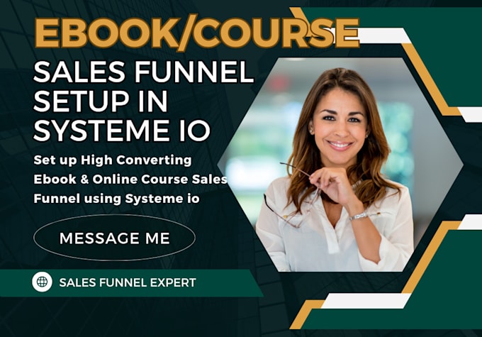 Gig Preview - Design ebook online course sales funnel in systeme io