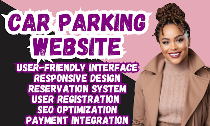 Gig Preview - Car parking website car garage website vehicle booking parking space website