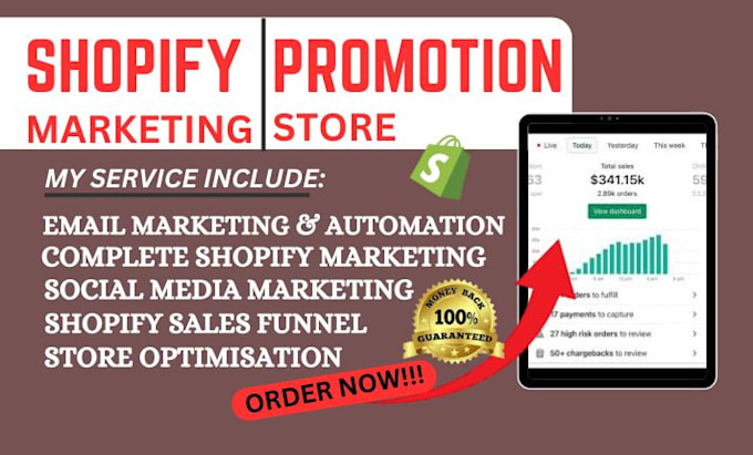 Gig Preview - Increase your shopify store, shopify store promotion, shopify store marketing