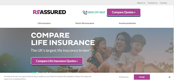 Gig Preview - Build life insurance, health insurance, and insurance website