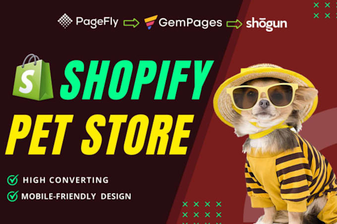 Gig Preview - Profitable shopify pet accessories store dropship pet supplies shopify pet store