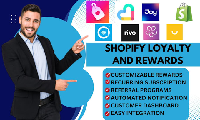 Gig Preview - Setup shopify loyalty and rewards appstle smile rivo loloyal joy  loyoly app