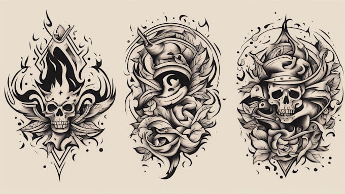 Gig Preview - Create custom logo old school traditional tattoo design