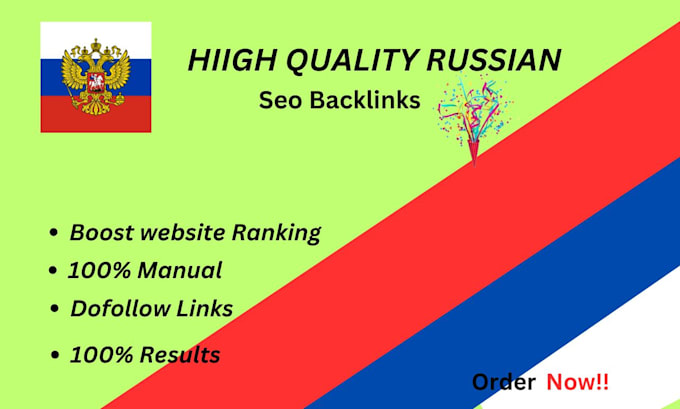 Gig Preview - Build russian SEO high quality ru do follow backlinks