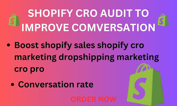 Gig Preview - Boost shopify sales shopify cro marketing dropshipping marketing cro pro