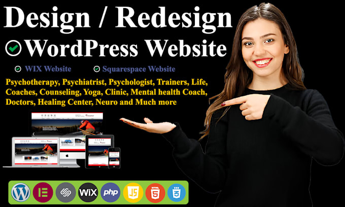 Gig Preview - Design redesign mental health, counseling, psychotherapy website