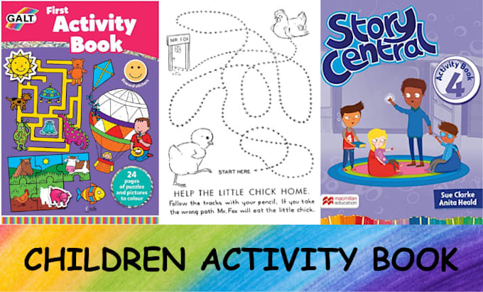 Gig Preview - Create kids activity book, coloring book, workbook for amazon kdp book cover