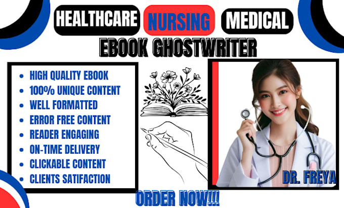 Gig Preview - Research and ghostwrite your health care, medical ebook, nursing, ebook writer