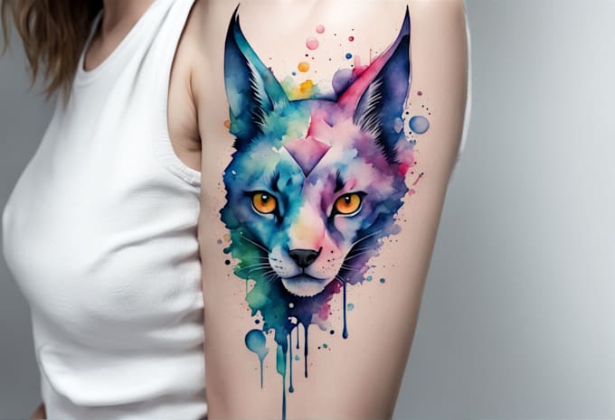 Bestseller - create a custom watercolor modern tattoo design