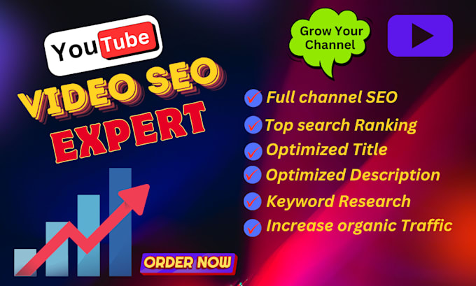 Gig Preview - Do best youtube video SEO for top ranking on search