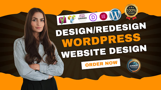 Gig Preview - Build wordpress website, redesign responsive wordpress website development