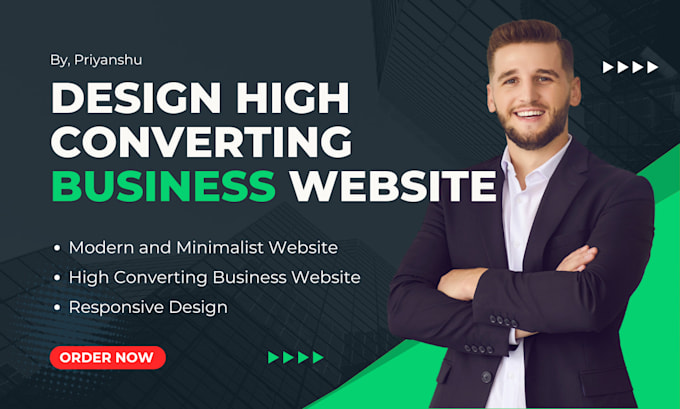 Gig Preview - Do stunning high converting business website UI UX design for startups brands